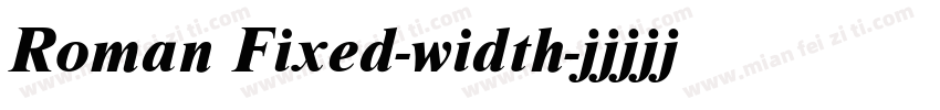 Roman Fixed-width字体转换